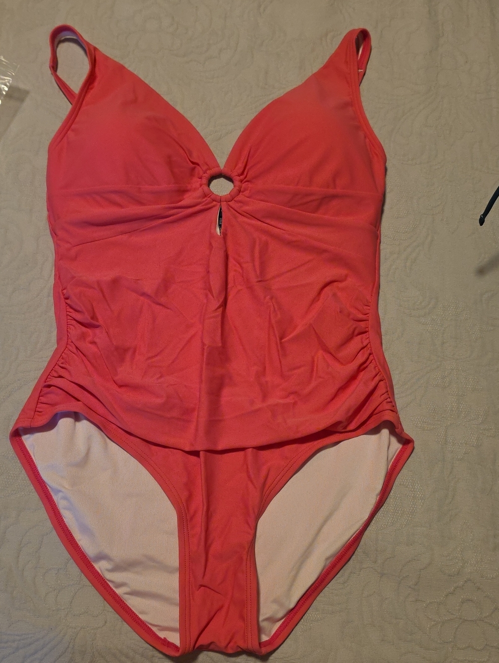 Tommy Hilfiger Pink One-Piece Swimsuit with Ring Detail